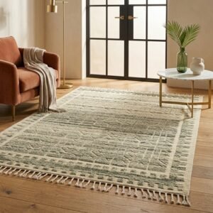 Craftyn Heritage Geometric Textured Carpet