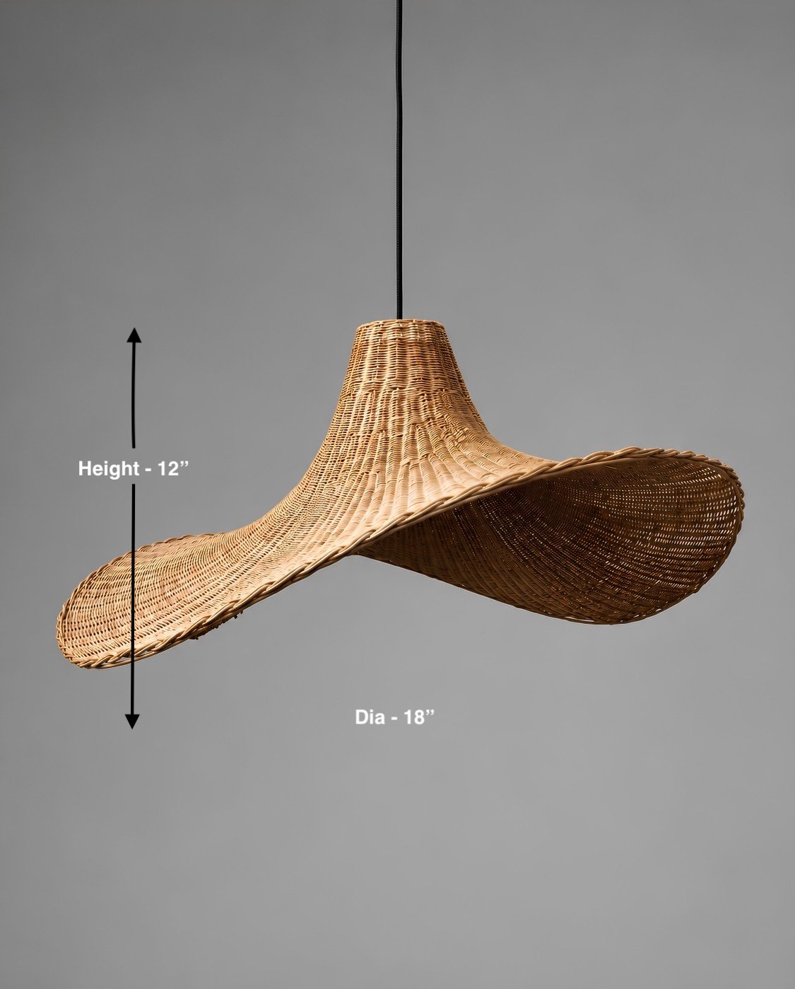 The Luna – Handcrafted Woven Pendant Light - Image 3