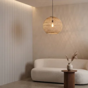 Luma – Handwoven Cane Globe Pendant Light