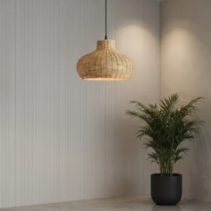 Mira – Handwoven Natural Cane Pendant Light