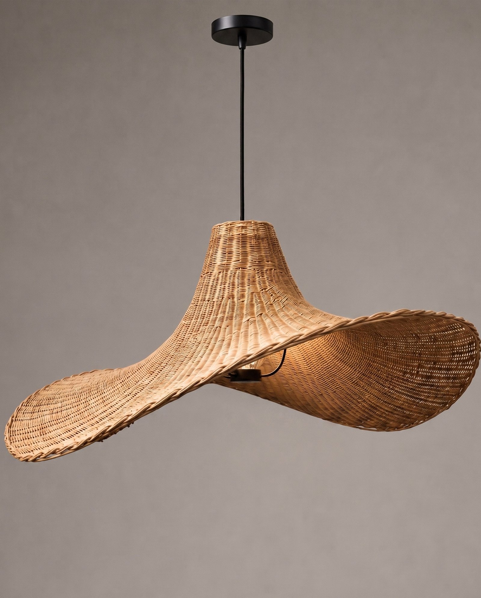 The Luna – Handcrafted Woven Pendant Light - Image 2